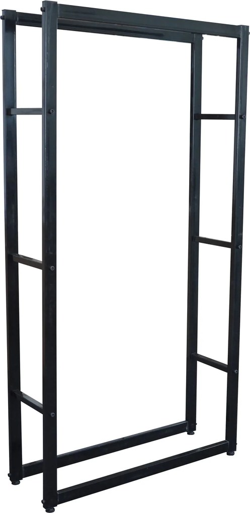 Practo Home houtopberging zwart - Haardaccessoires - 25x80x150cm