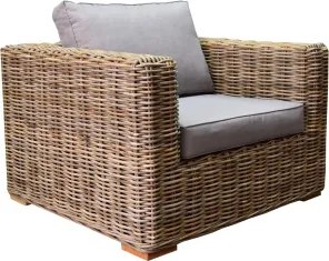 Serva lounge tuinstoel naturel rotan southend