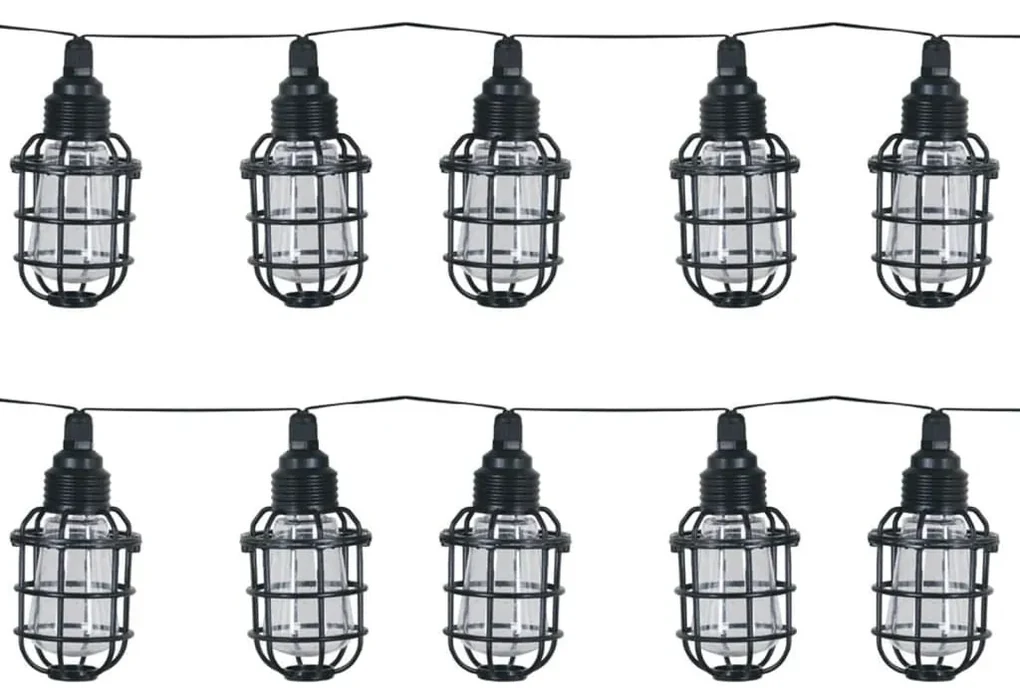 Luxform Tuinlichtsnoer Corsica solar LED transparant en zwart