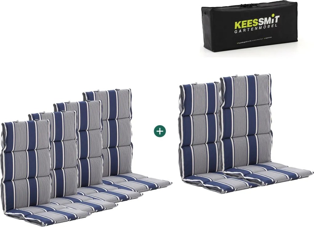 Dunne tuinkussen | Blauw/Grijs-Antraciet  | Dralon | Kees Smit  | Kees Smit Tuinmeubelen