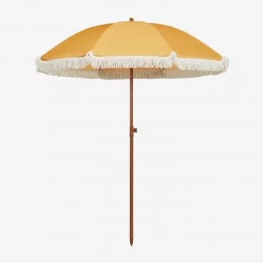 Parasol Ø175 Cm Van Stof En Staal Miska Geel – Curry - Sklum