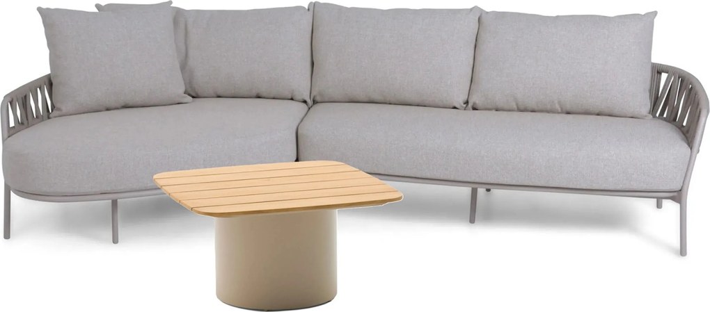 Hoek loungeset 5 personen Rope Taupe  4 Seasons Outdoor Calma/Ronda