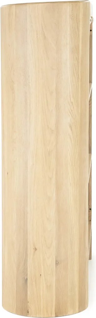 Wandkast Eiken Met Wit Marmer - 120x40x140cm.