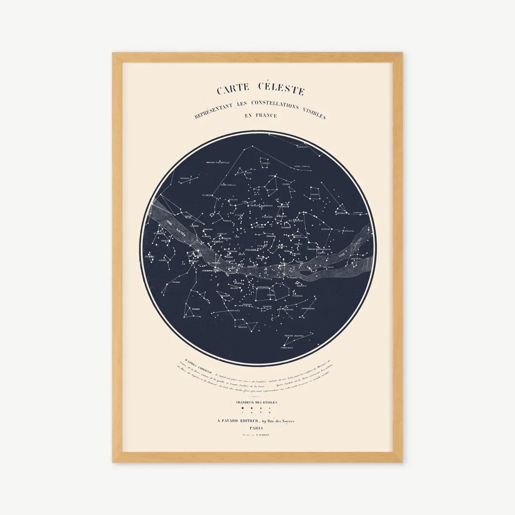 Aster, 'Celestial Carte du Ciel Constellation', ingelijste print, A3