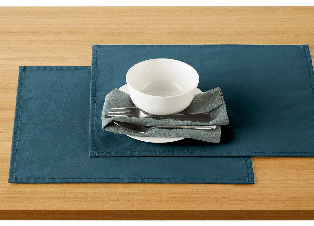 Set van 2 placemats in soepel gecoat katoen, Scénario