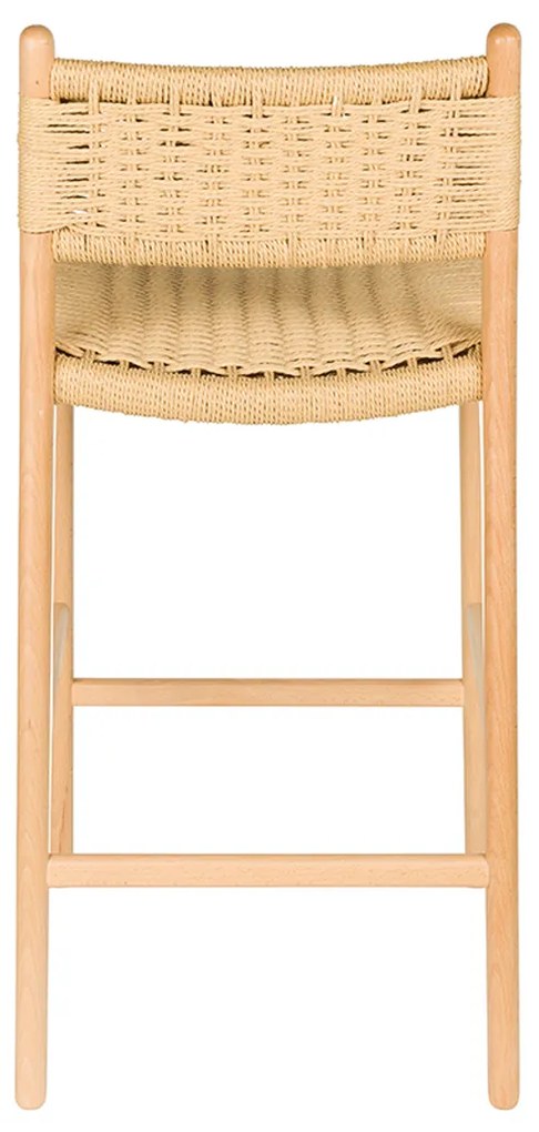 Dutchbone Cecile Houten Frame Barkruk Naturel