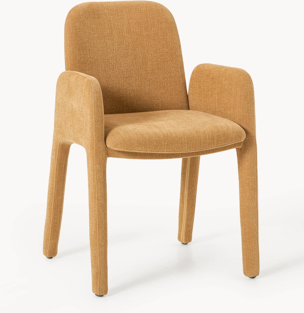 Gestoffeerde eetkamerstoel Selena met armleuningen