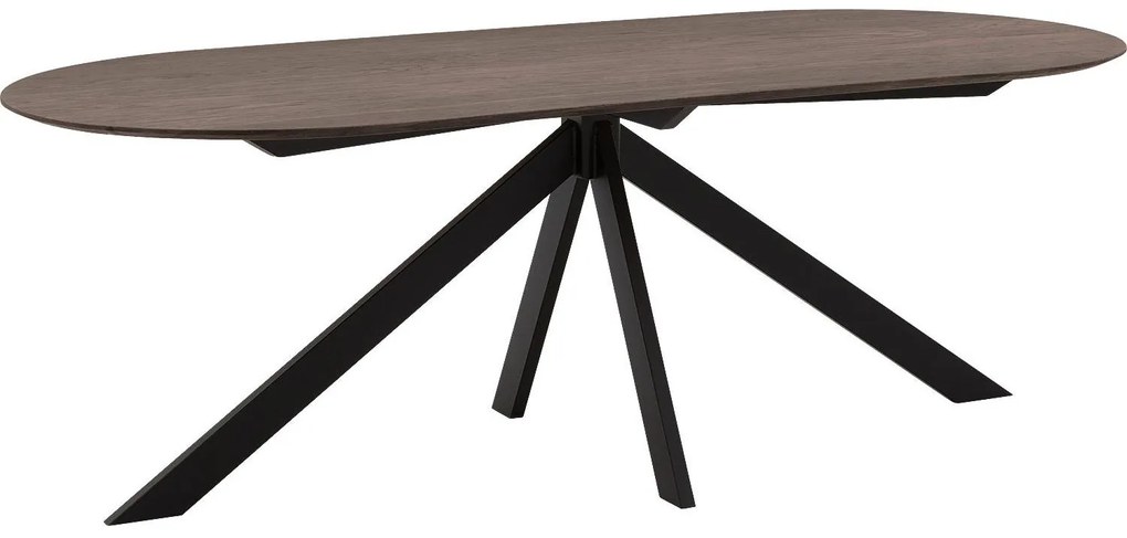Goossens Excellent Eettafel Uniek, Semi rond 220 x 100 cm