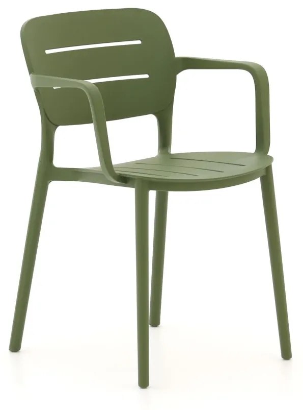 Dining tuinstoel | Forza  Pazzia | Kunststof | Groen | Stapelbaar | Kees Smit Tuinmeubelen
