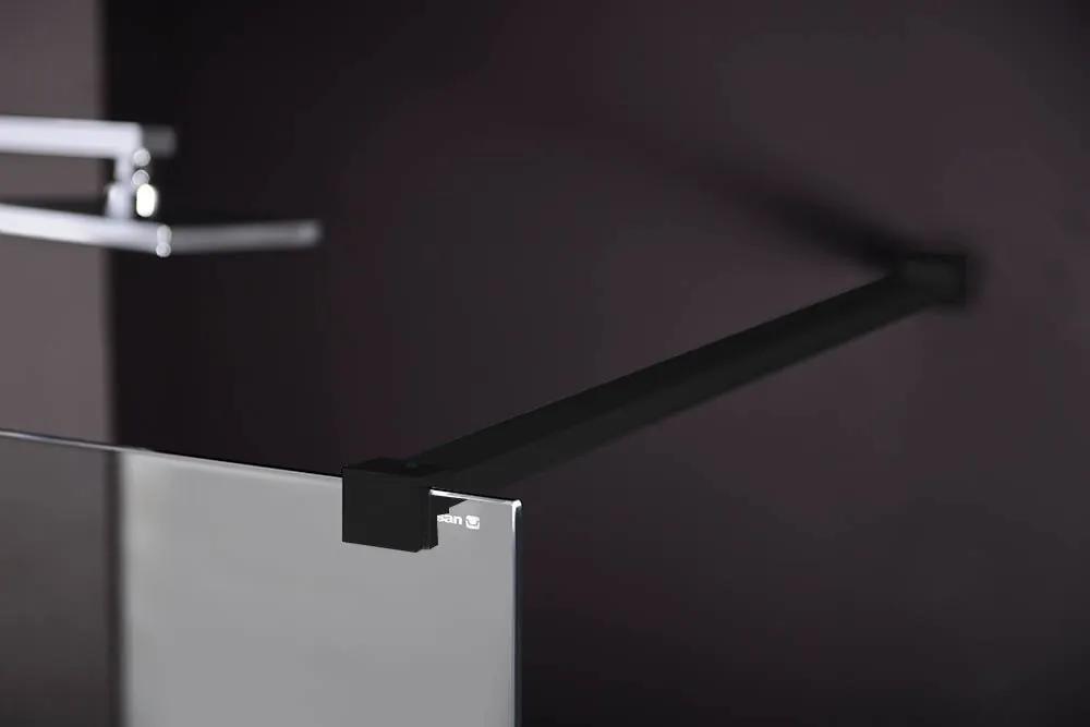 Polysan Modulaire inloopdouche 110x200cm mat zwart