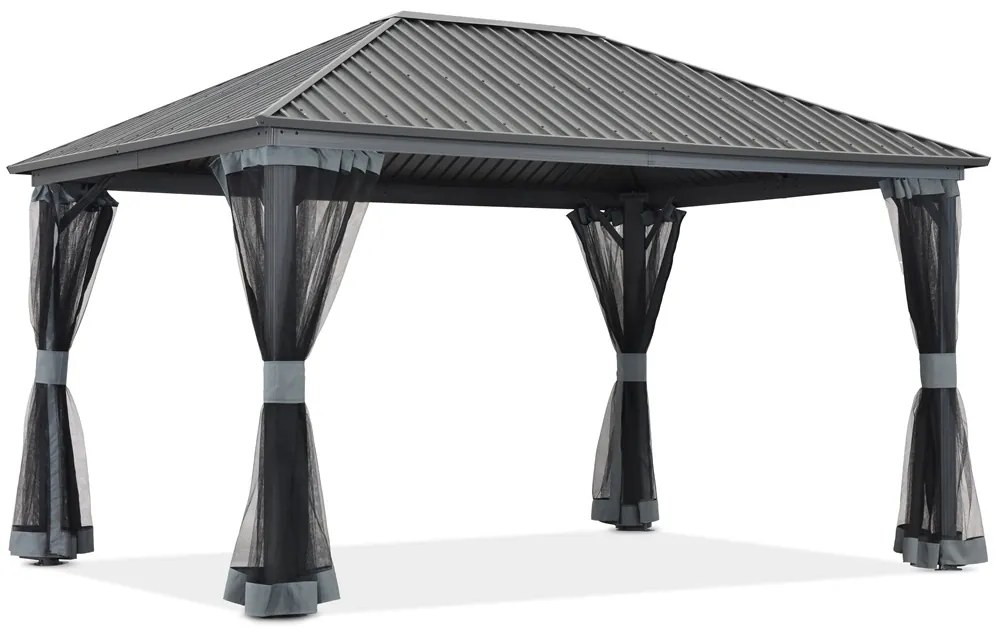 Metalen tuinhuis Sardinia Premium 3x3 Tuinpunt antraciet