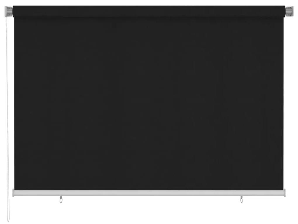 vidaXL Rolgordijn voor buiten 220x140 cm zwart