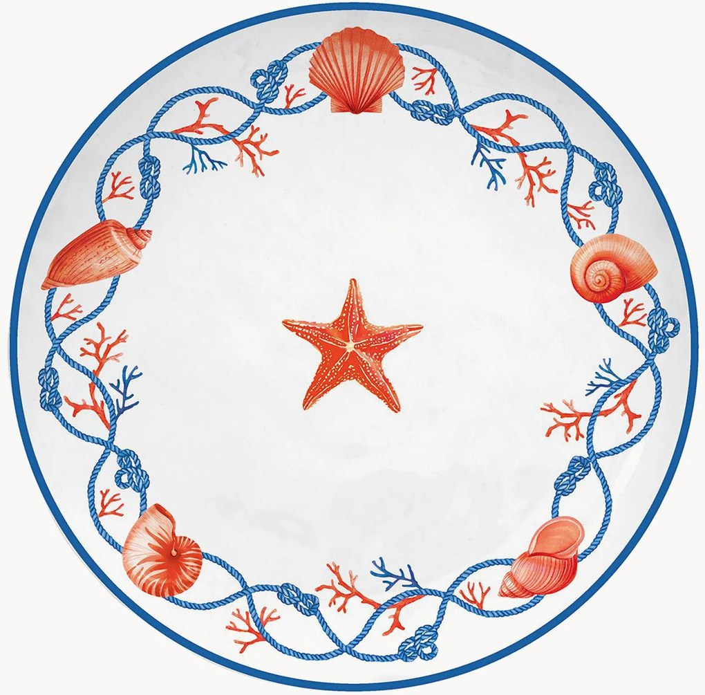 Porseleinen ontbijtborden Cote De Mer, 4-delig