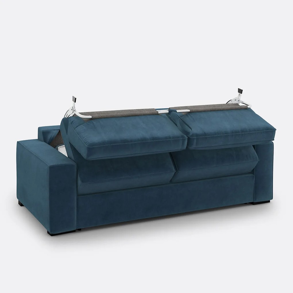 Slaapbank van fluweel, 2, 3 of 4 zits, Comfort BULTEX® Cécilia