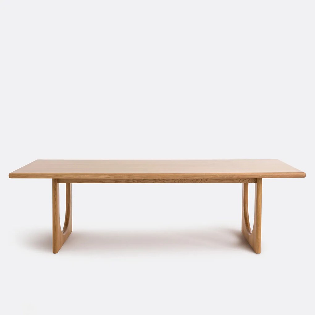 Eettafel, eiken en gefineerd, 8 tot 10 couverts, DOUVE