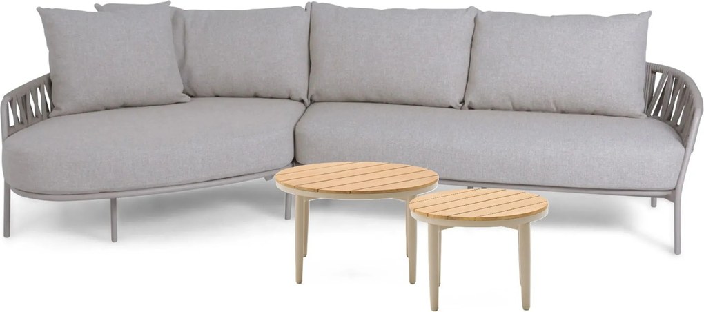 Hoek loungeset 5 personen Rope Taupe  4 Seasons Outdoor Calma/Toscane