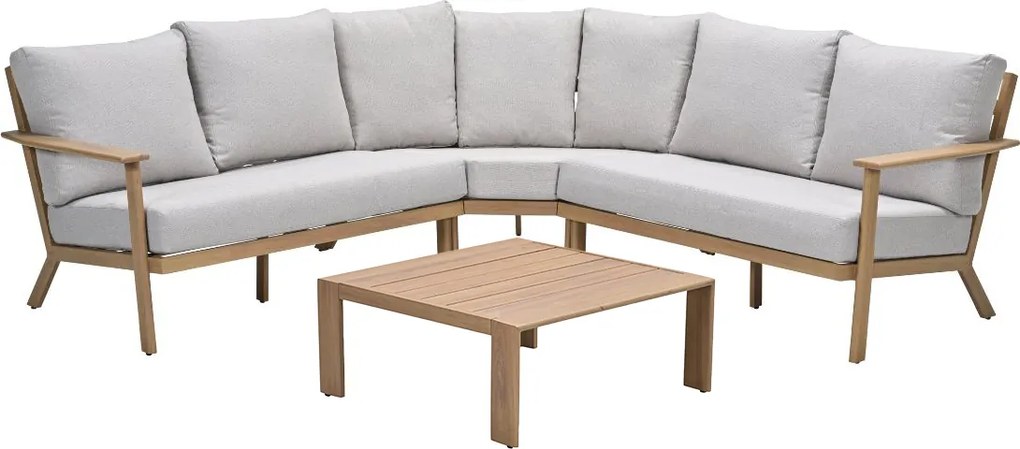Garden Impressions Ariane hoek loungeset 4-delig - light teak look