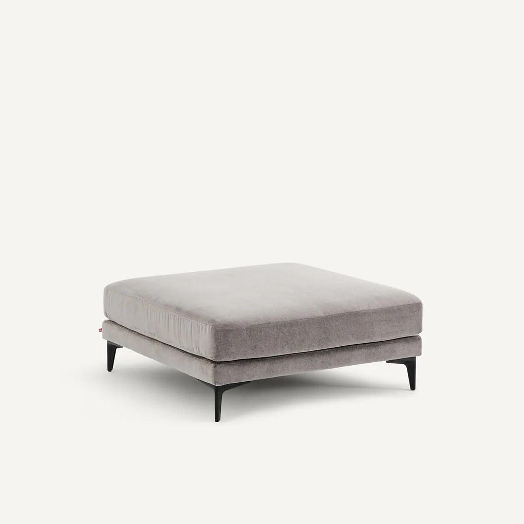Voetensteun van stonewashed fluweel, MODERNISTE, ontwerp Emmanuel Gallina