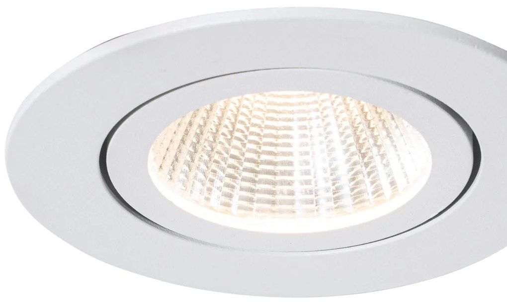 Set van 6 inbouwspots wit 6,8cm incl. LED 750 lm dimbaar IP23 - Gaius Binnenverlichting Lamp