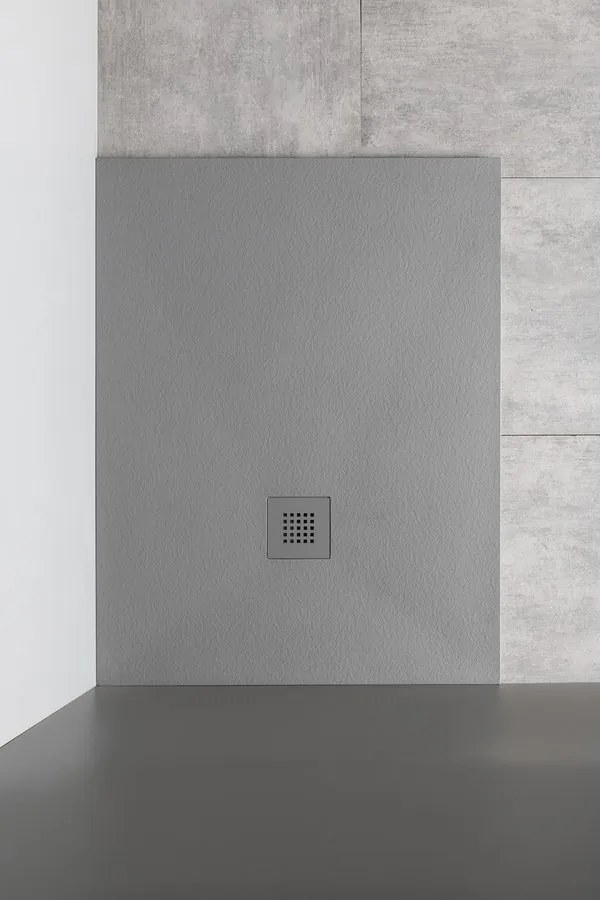 Gelco Mitia rechthoekige douchebak stone-look 140x100cm grijs