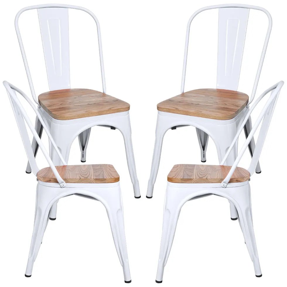Pakket 4 Stoelen Torix Natuurlijk Hout