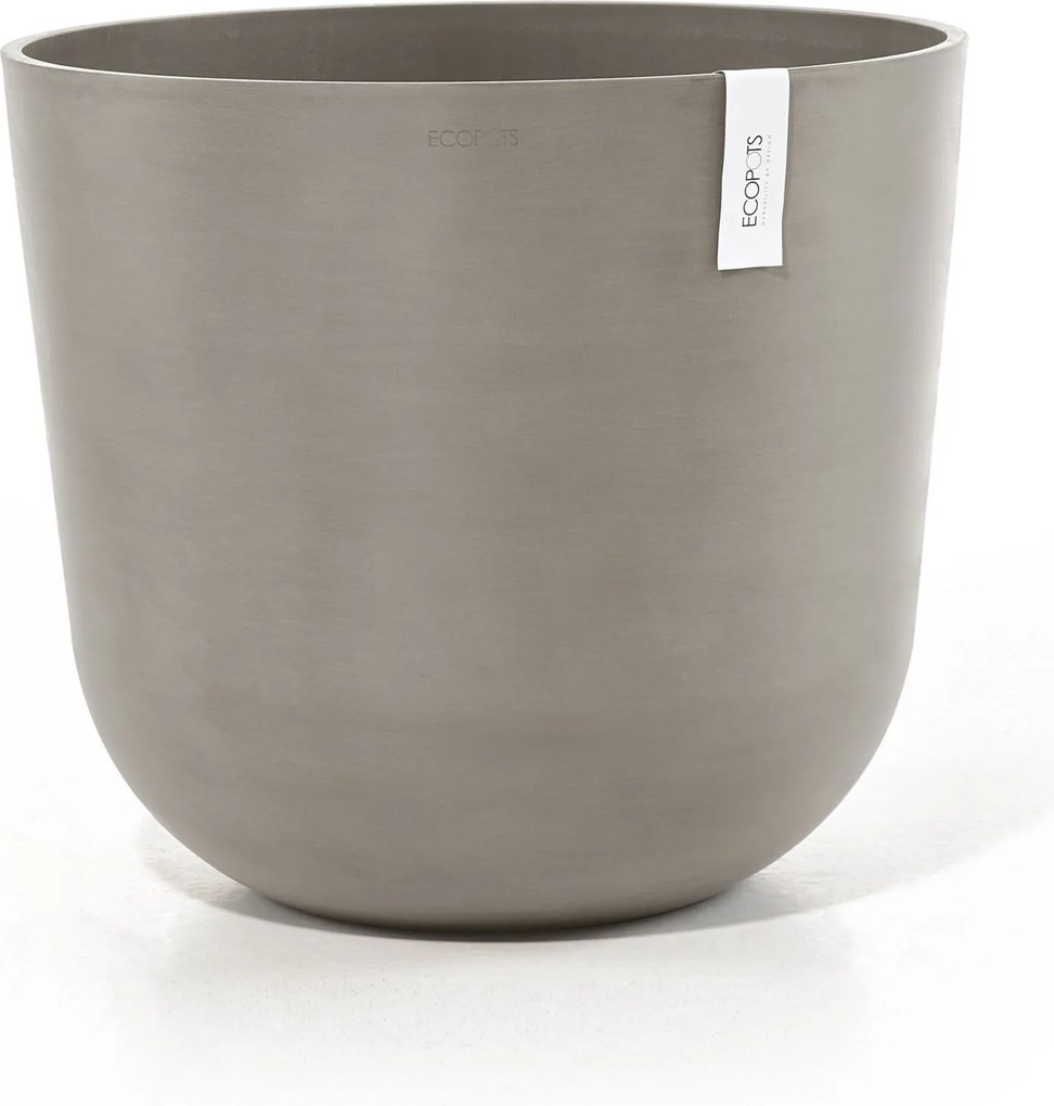 Ecopots bloempot Oslo 55  - Rond - Taupe - Diameter 55 x H48,5 cm