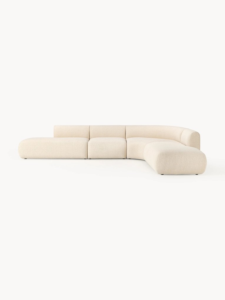 XL modulaire hoekbank Sofia van bouclé