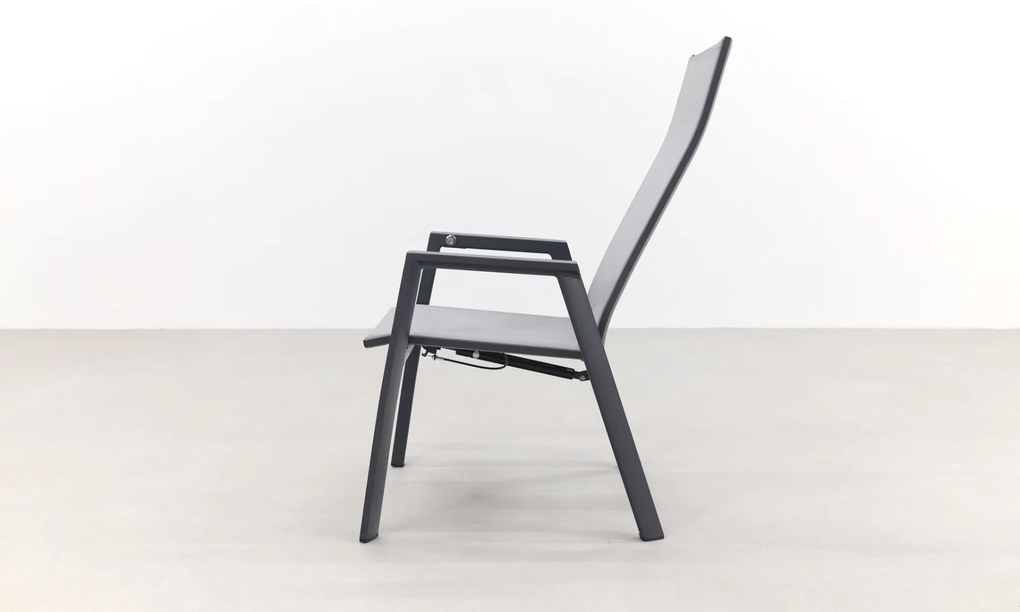 Azoren dining tuinstoel verstelbaar (incl. kussen) - Antraciet