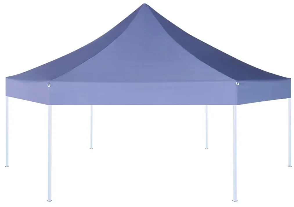 vidaXL Partytent pop-up zeshoekig inklapbaar 3,6x3,1 m donkerblauw