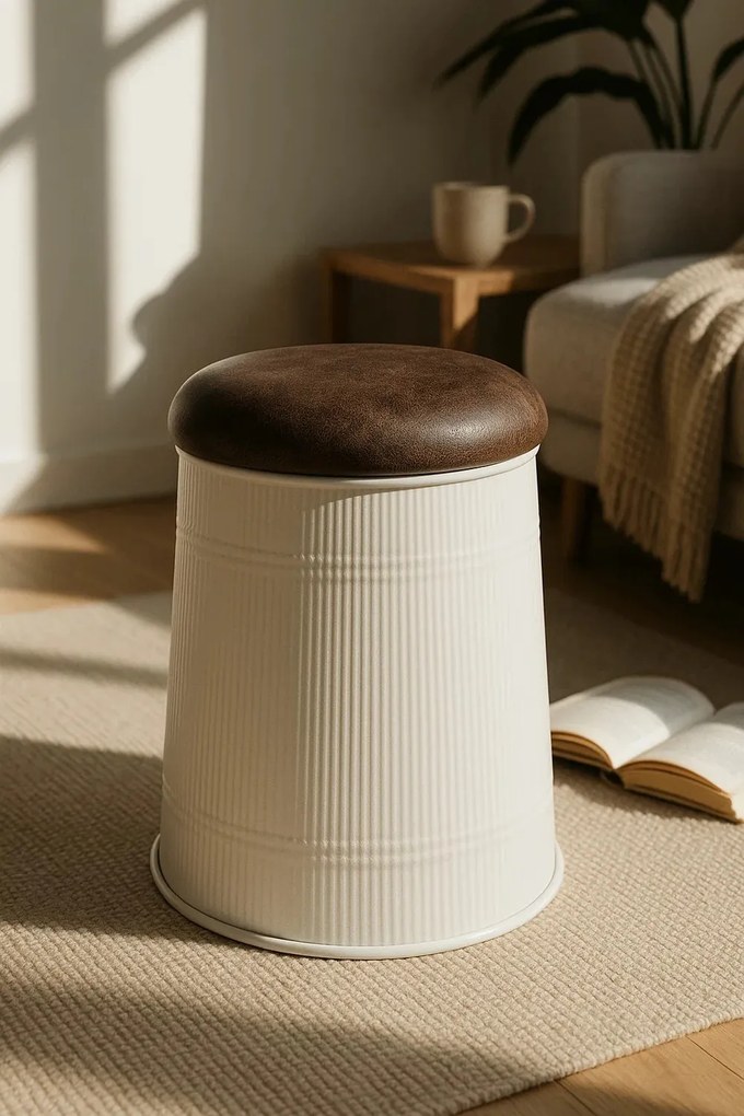Puff Opbergknop 38 cm Kunstleer