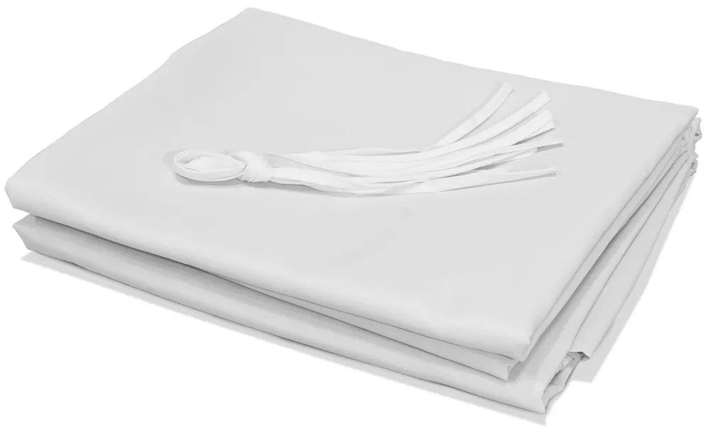 Witte La Palma terraspergola 3x4m met Garden Point gordijnen