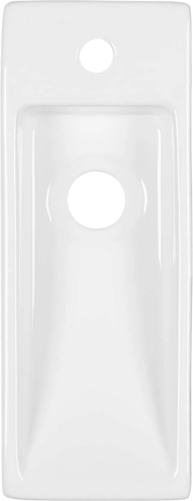 Saqu Wave Wastafel Rechts 38x14x8cm Wit