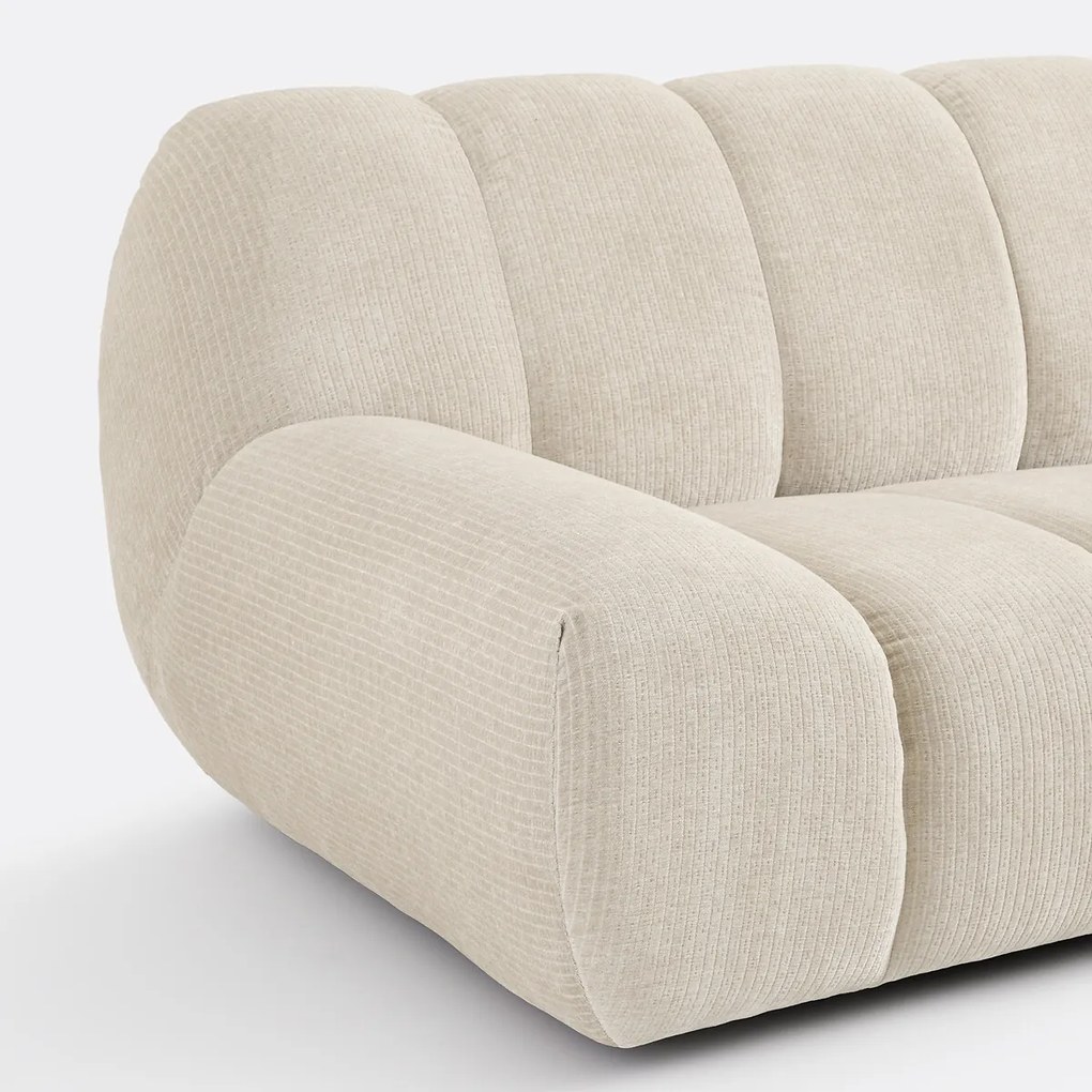 Vintage ribfluwelen bank, 3-zits, Nuria