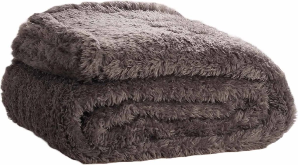 Teddy Fleece Deken - Ultrazacht - 130x170 - grijs