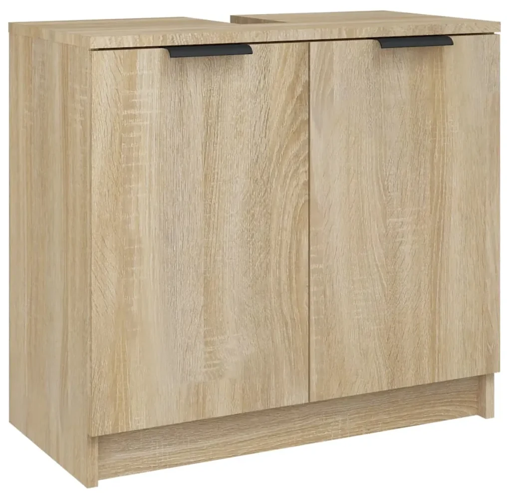 vidaXL Badkamerkast 64,5x33,5x59 cm bewerkt hout sonoma eikenkleurig