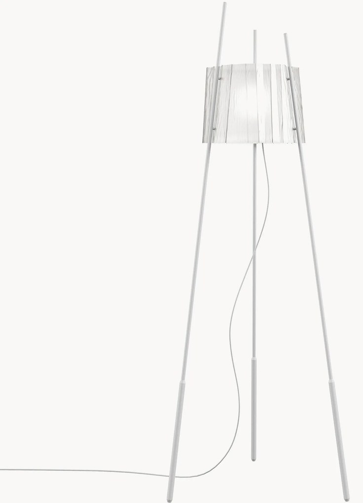 Dimbare tripod vloerlamp Tyla, mondgeblazen