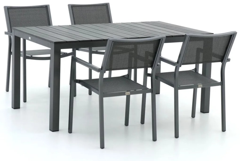 Bellagio Roma/Fidenza 160cm dining tuinset 5-delig stapelbaar