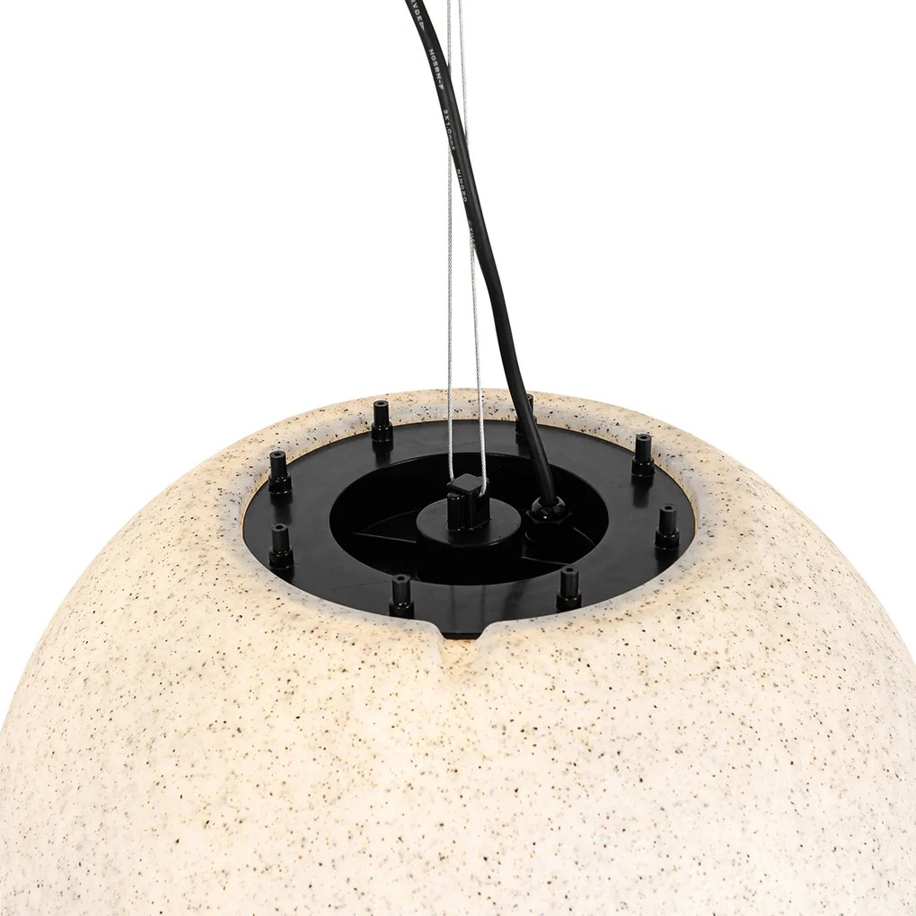 Moderne buiten hanglamp grijs 45 cm IP44 - Nura Modern E27 IP44 Buitenverlichting bol / globe / rond