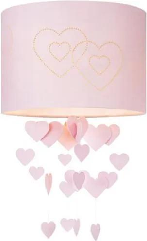 Lampenkap Hearts 30 cm roze