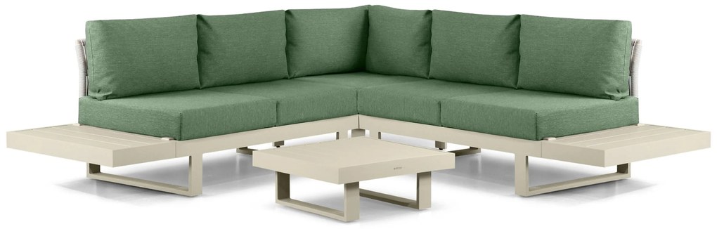 Hoek loungeset 5 personen Aluminium Taupe Lifestyle Garden Furniture Lorenzo