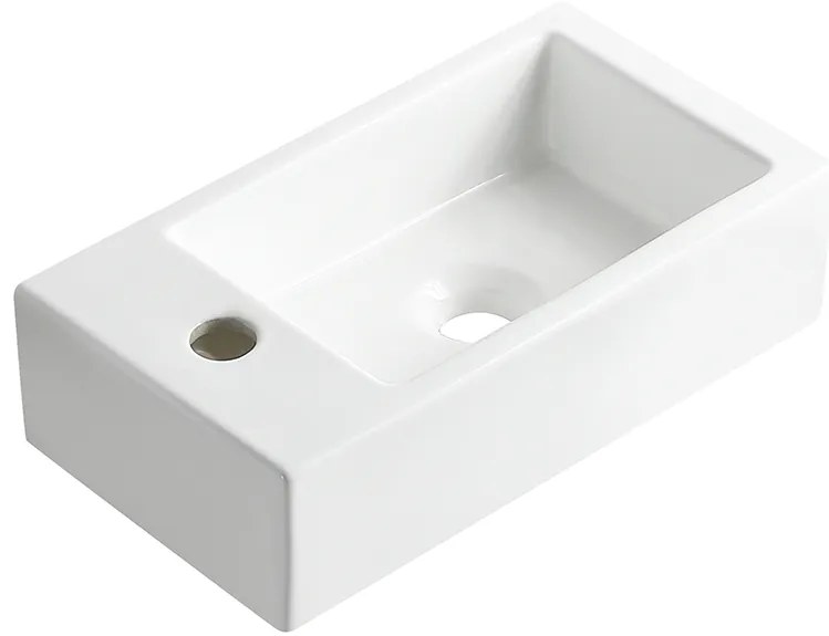 Mueller Apa keramische fontein links 40x22x11cm glans wit