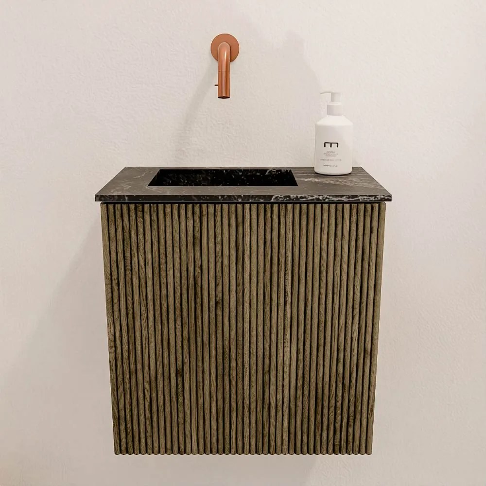 Mondiaz Joya DLux 40cm toiletmeubel dusk met wastafel faye links zonder kraangat lava