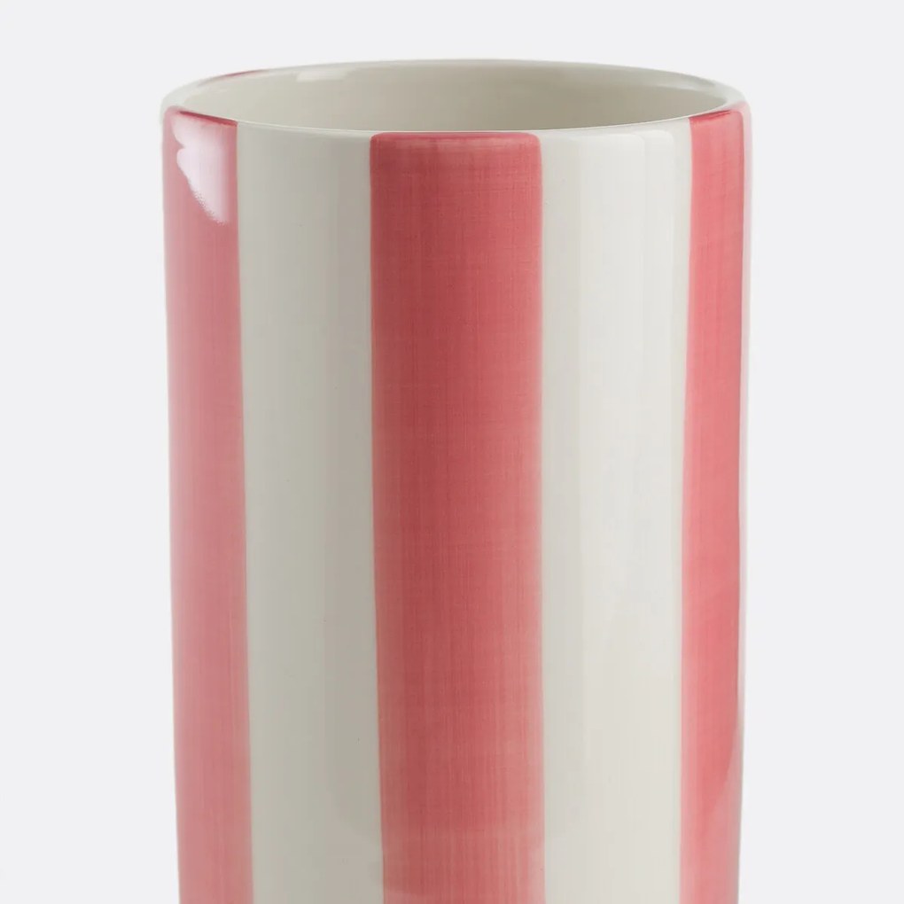 Gestreepte vaas van keramiek, H18 cm, Jaoma