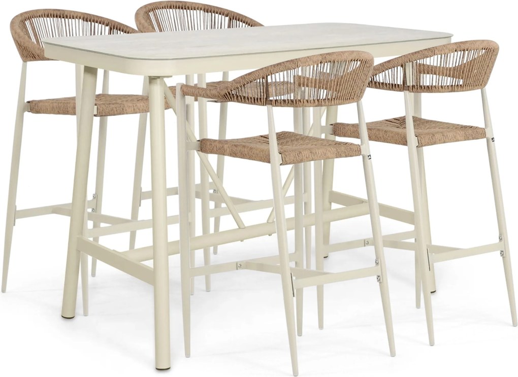 Barset 4 personen 150 cm Rope Taupe De Laan Projects