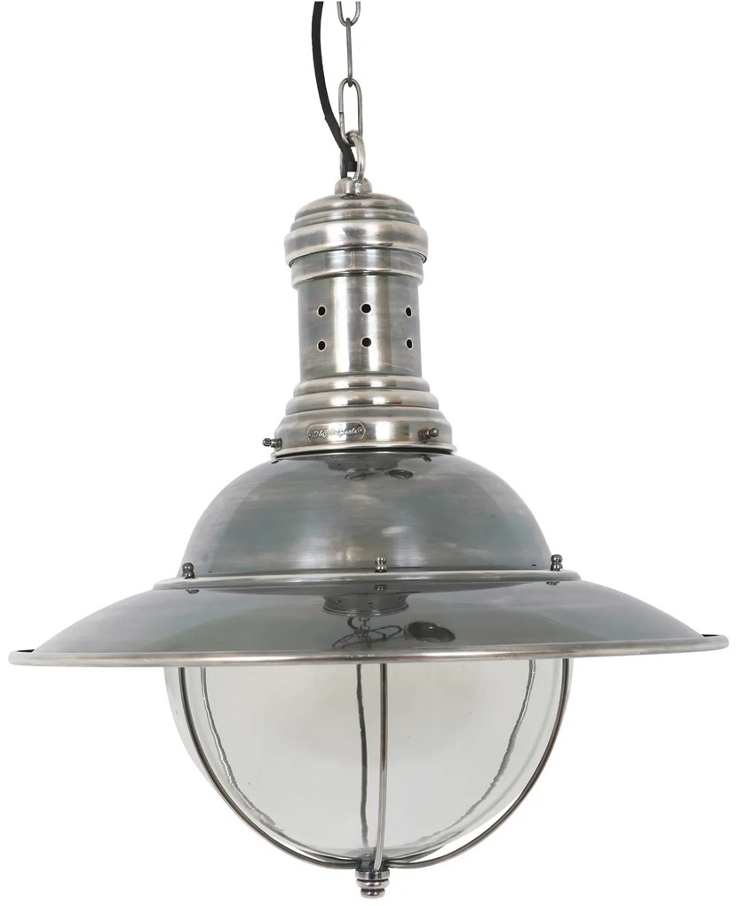 Messing Hanglamp Corsair Antiek Zilver