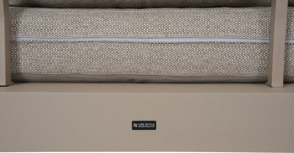 Stoel en Bank Loungeset 5 personen Aluminium Zand/Beige  Lifestyle Garden Furniture Organio/Mira