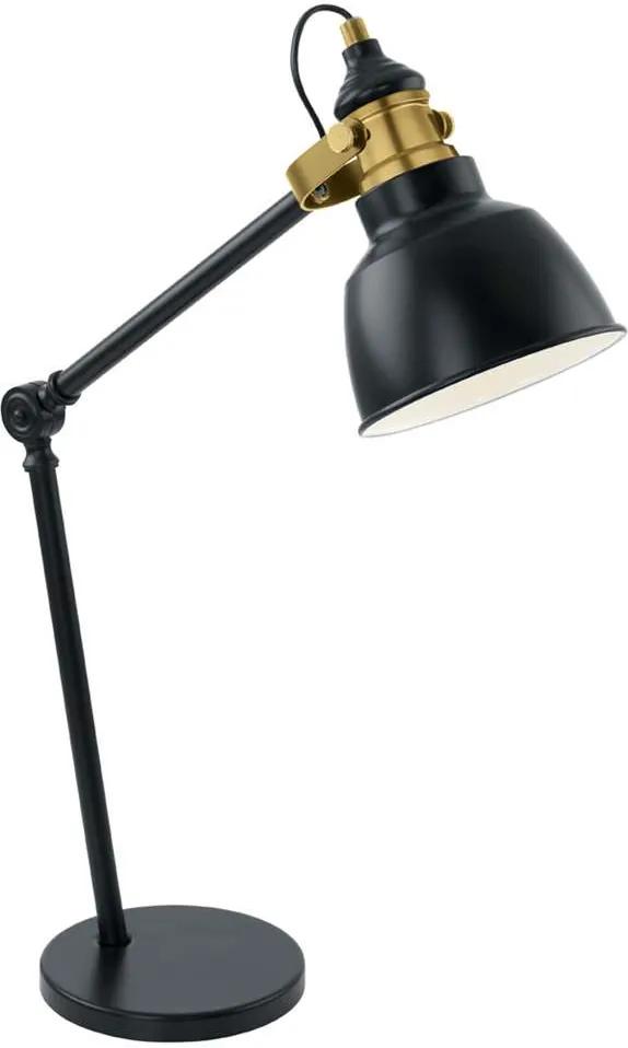 EGLO tafellamp Thornford - zwart/bronskleur - Leen Bakker