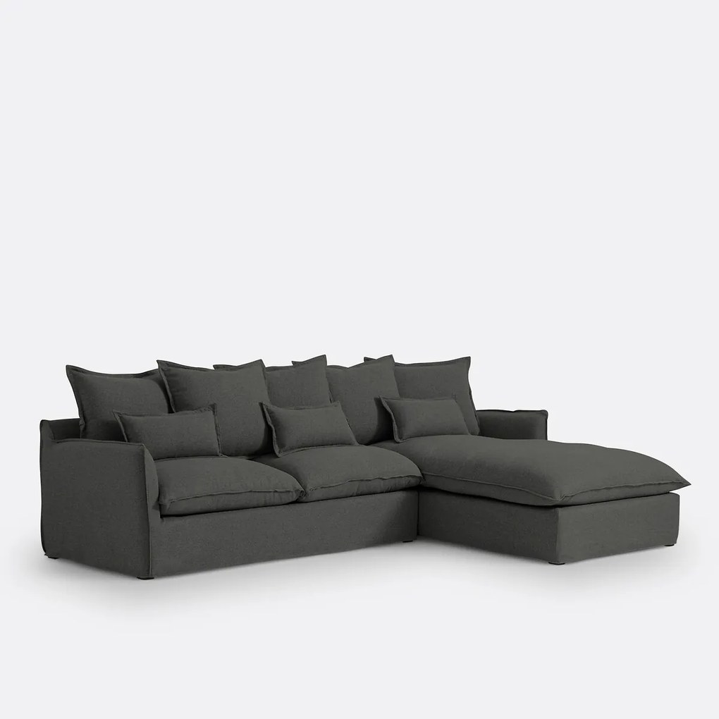 4-zits hoekbank in polyester, ODNA