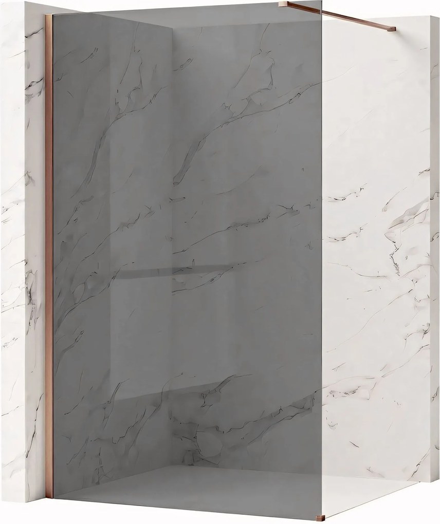 Walk-in douchewand Rea Flexi Grey / Brush Copper 100