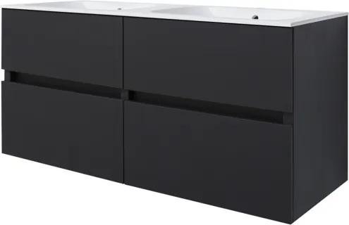 Best Design Bora Black Greeploos meubel onderkast 4 laden zonder wastafel 120 cm mat zwart 4007370